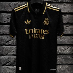 پولوشرت مشکی طلایی رئال مادرید ۲۰۲۵ ورژن پلیری