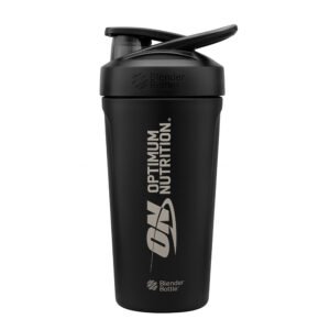 شیکر یک تیکه استیل دو جداره بلندر باتل اورجینال مدل Optimum Nutrition ظرفیت ۰.۶ لیتر